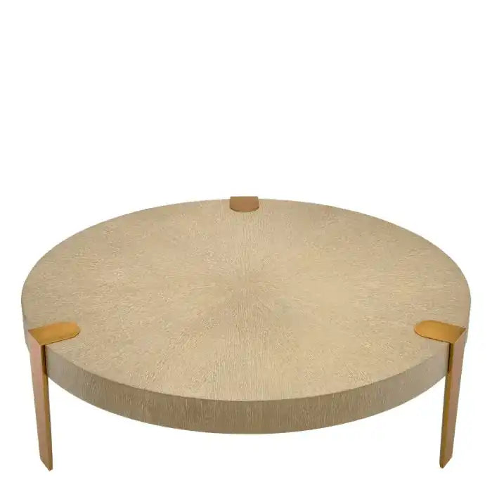 Oxnard Couchtisch Handarbeit Anthrazitgraues Eichenfurnier Bronze Finish - HomeDesign Knaus