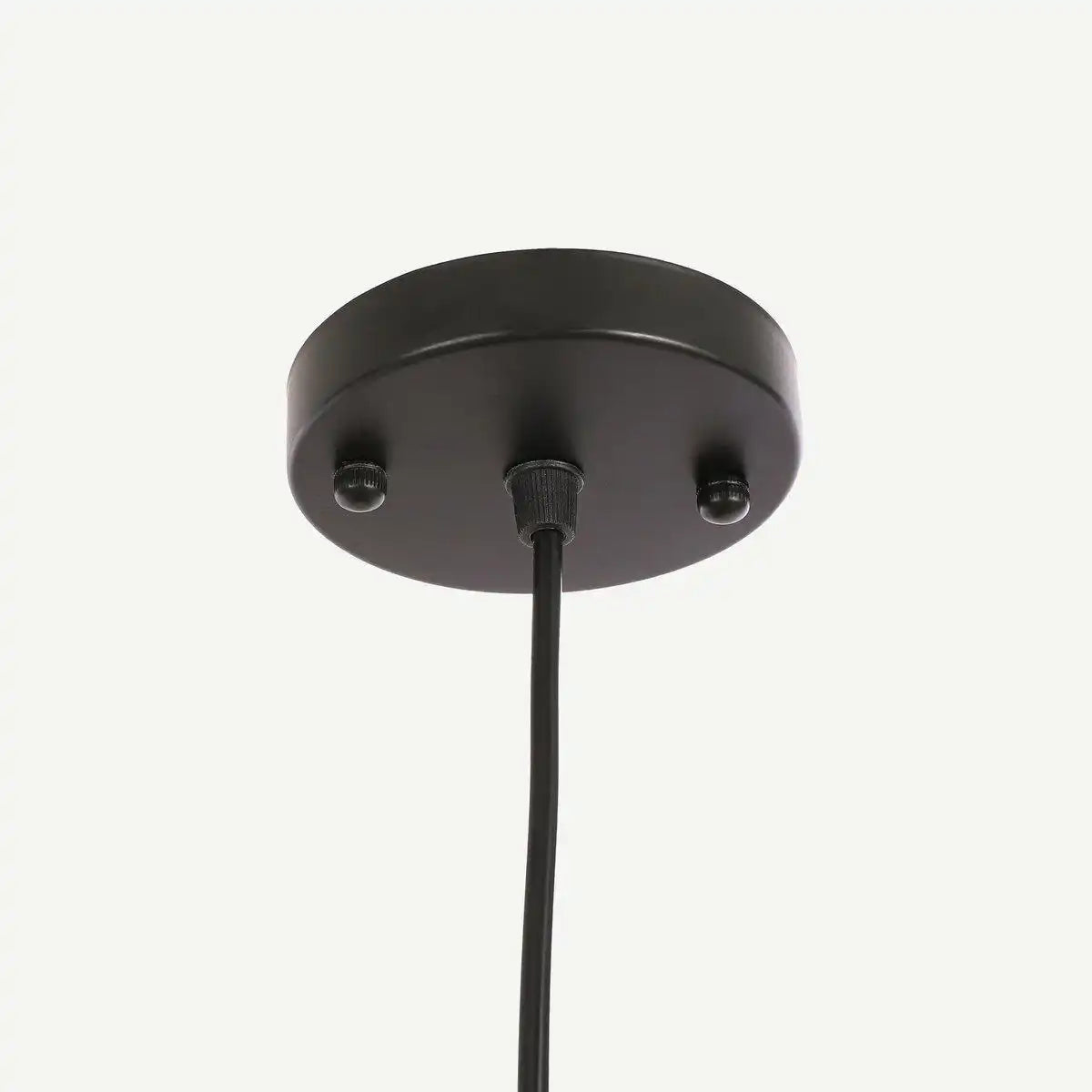 Pego Hängelampe - H73 x Ø54 cm - Leinen - Schwarz - HomeDesign Knaus