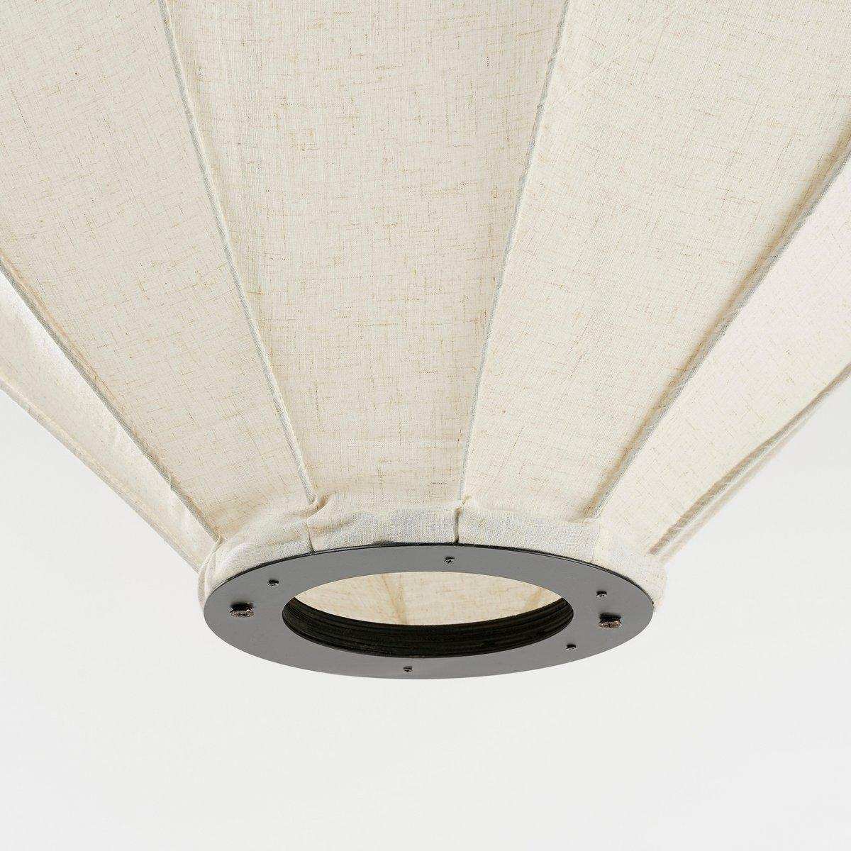 Pego Hängelampe - H94 x Ø70 cm - Leinen - Off White - HomeDesign Knaus