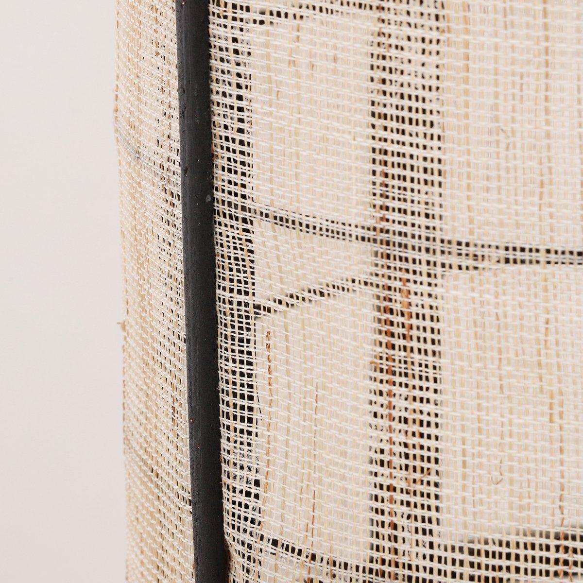 Pella Hängelampe – H46 x Ø29 cm – Leinen – gebrochenes Weiß - HomeDesign Knaus