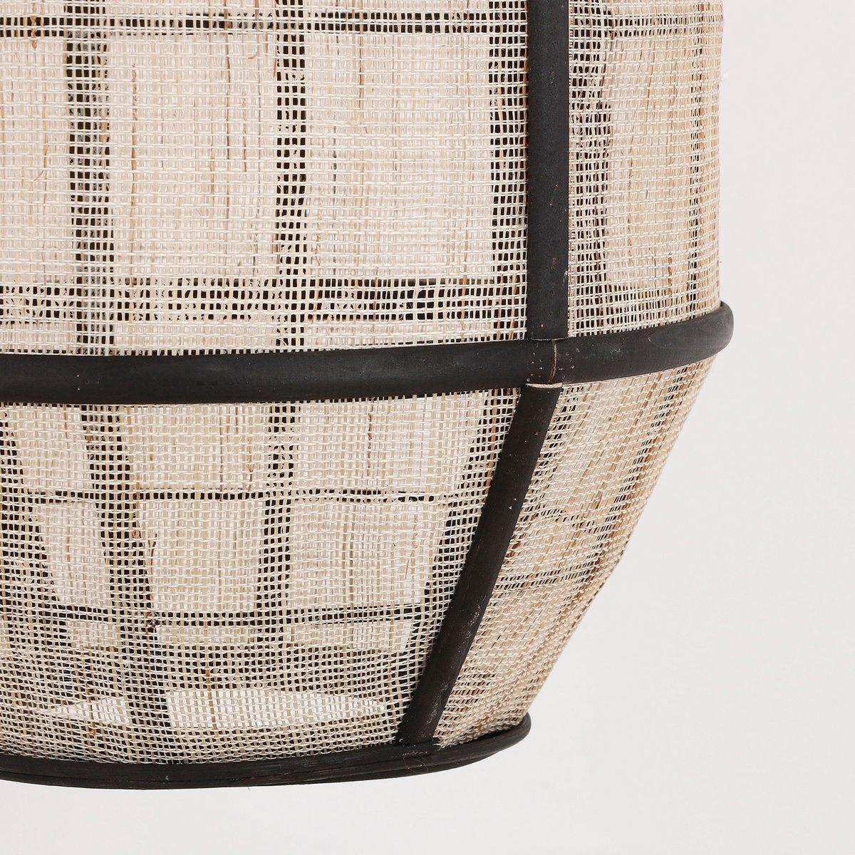 Pella Hängelampe – H46 x Ø29 cm – Leinen – gebrochenes Weiß - HomeDesign Knaus