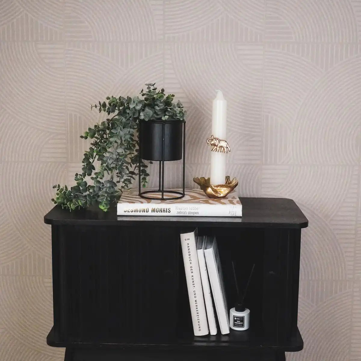 Pflanzenhalter - Metall - Schwarz - 11x11x19cm - HomeDesign Knaus