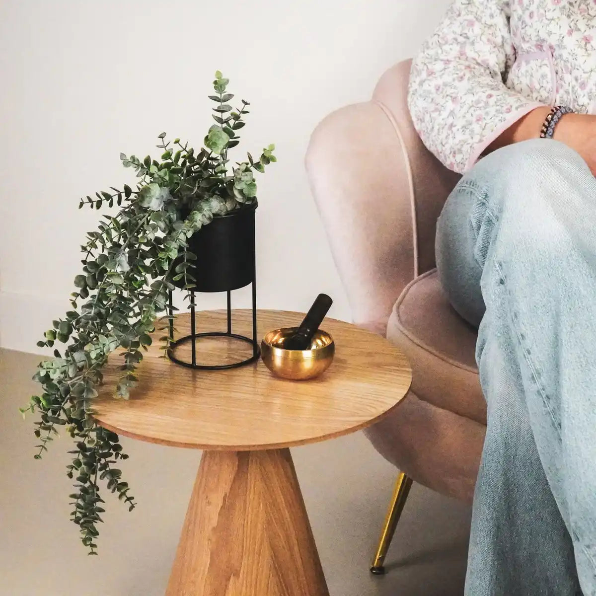 Pflanzenhalter - Metall - Schwarz - 11x11x19cm - HomeDesign Knaus