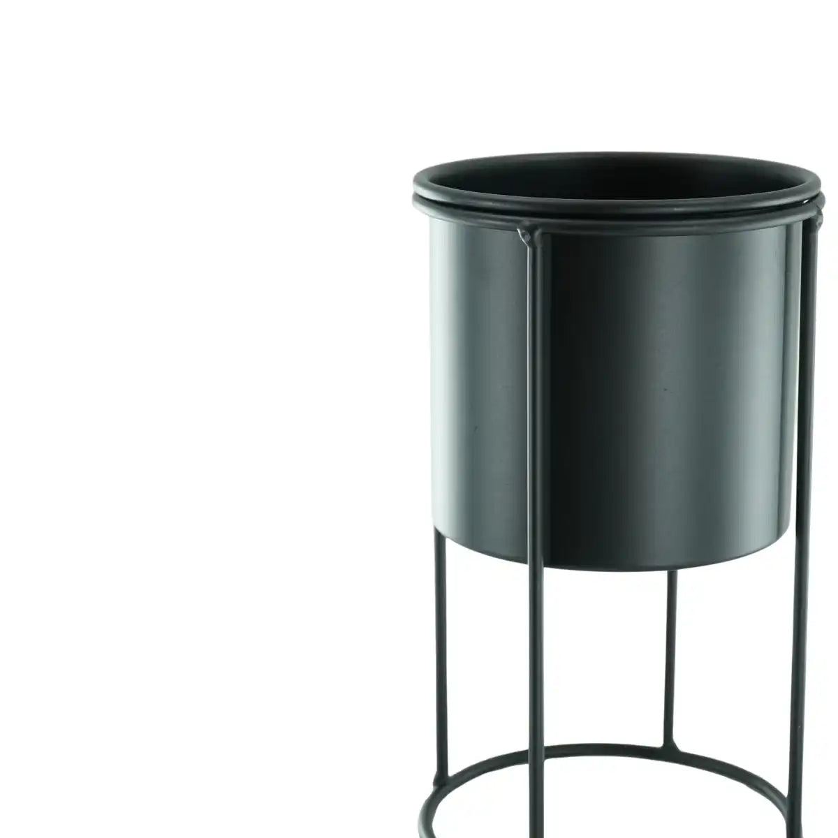 Pflanzenhalter - Metall - Schwarz - 11x11x19cm - HomeDesign Knaus