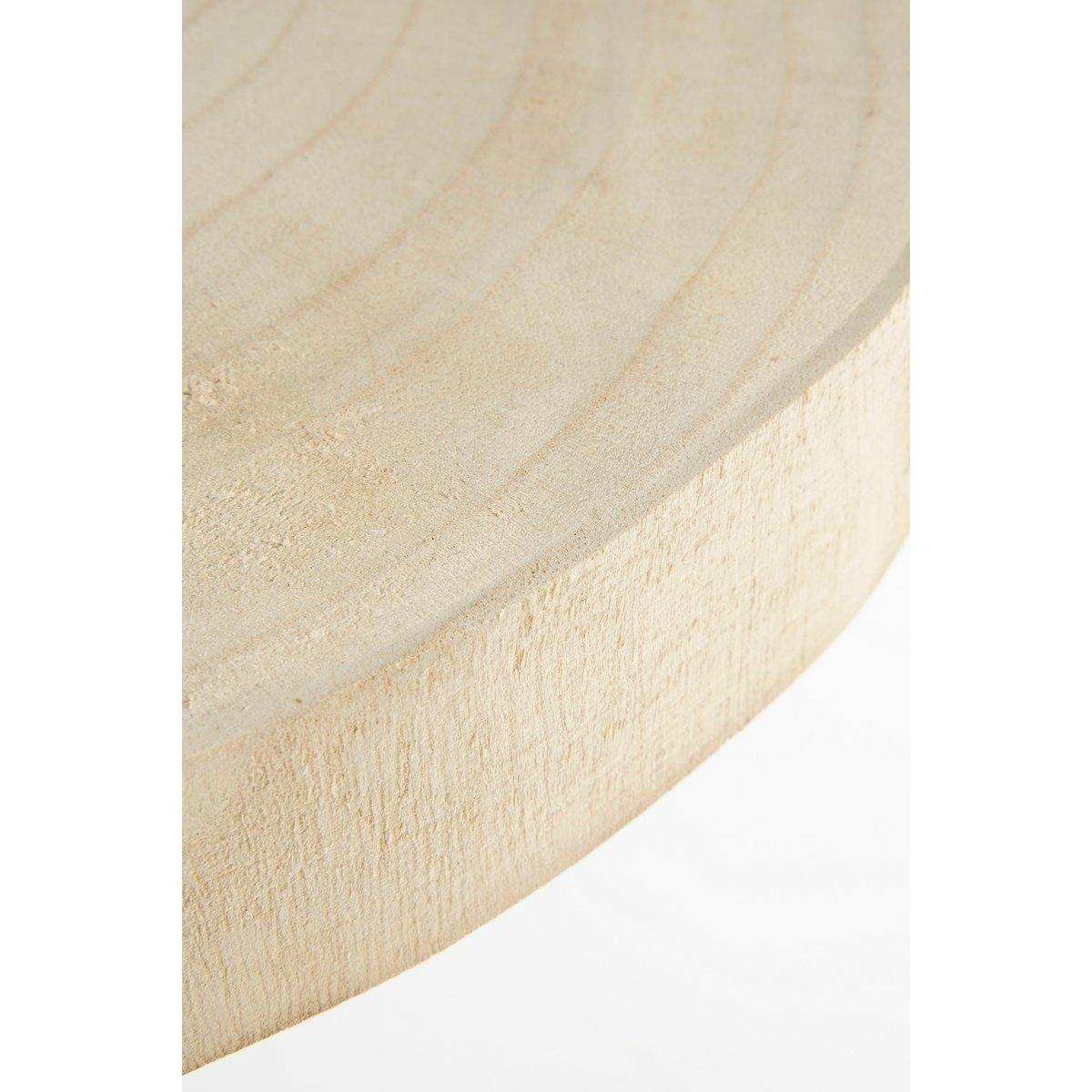 Pia Dekorationstisch – H11 x Ø30 cm – Holz – Hellbraun - HomeDesign Knaus