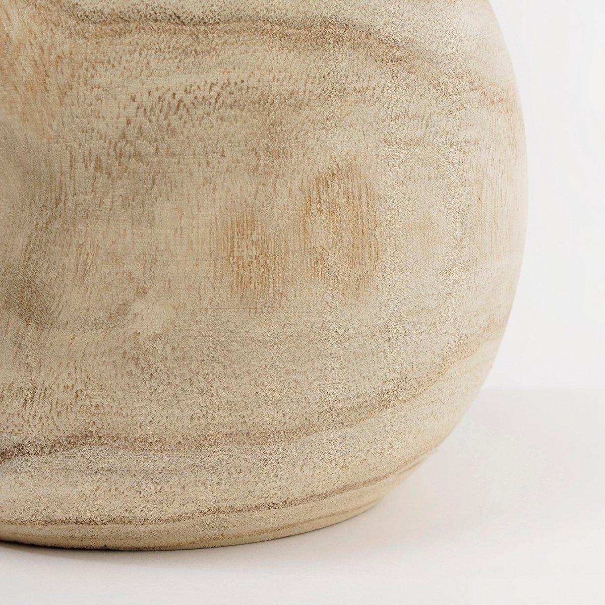Pia Vase – H28 x Ø16 cm – Paulownia-Holz – Hellbraun - HomeDesign Knaus