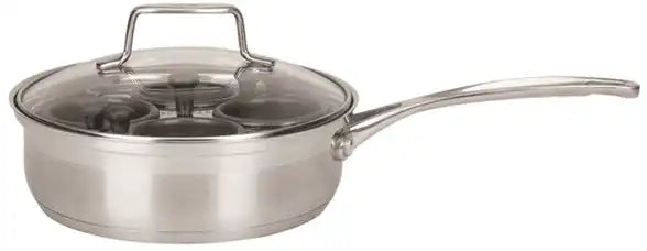 Pochierpfanne mit Deckel Impact Ofenfest Edelstahl alle Herdarten geeignet - HomeDesign Knaus