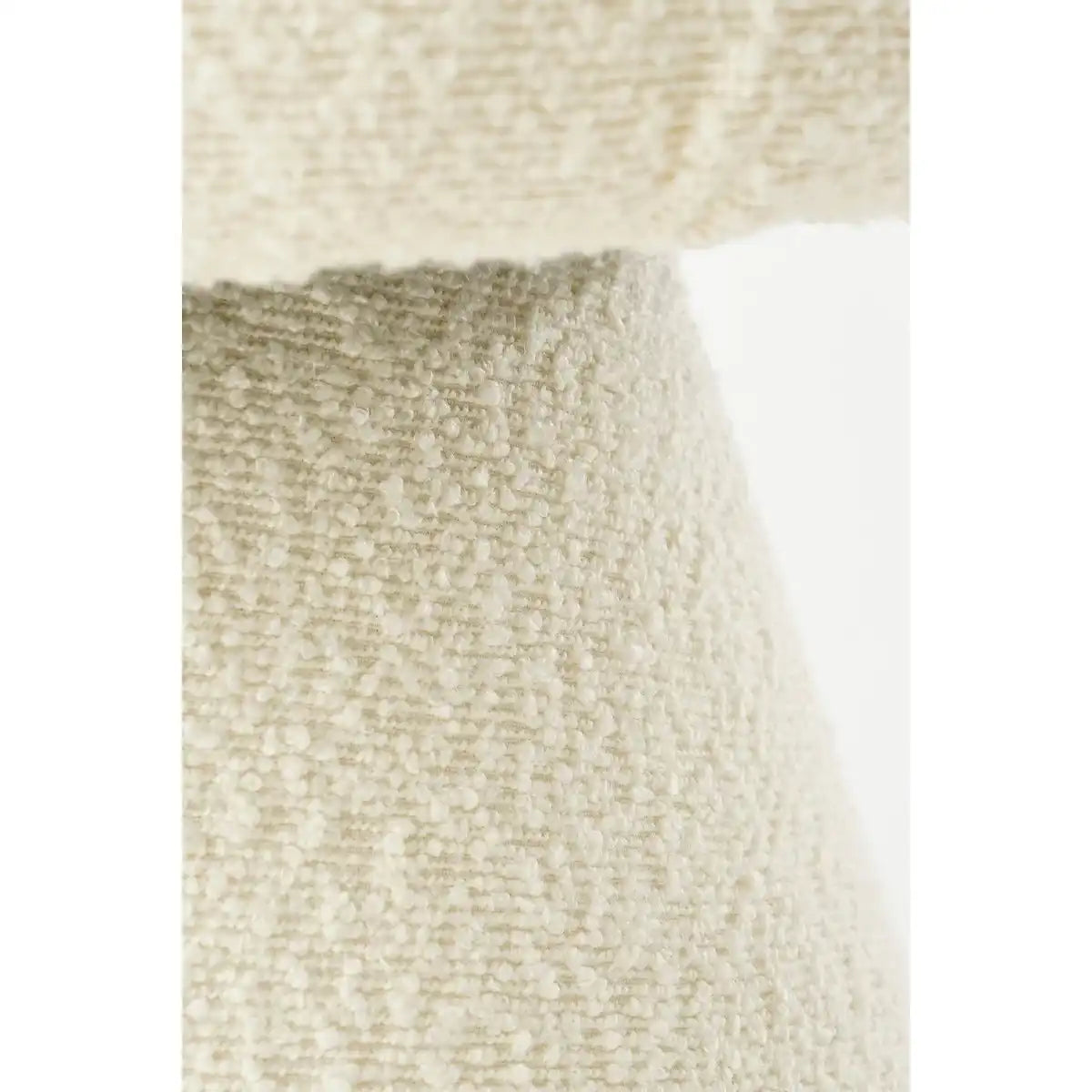 Poef – H46 x Ø49 cm – gebrochenes Weiß - HomeDesign Knaus