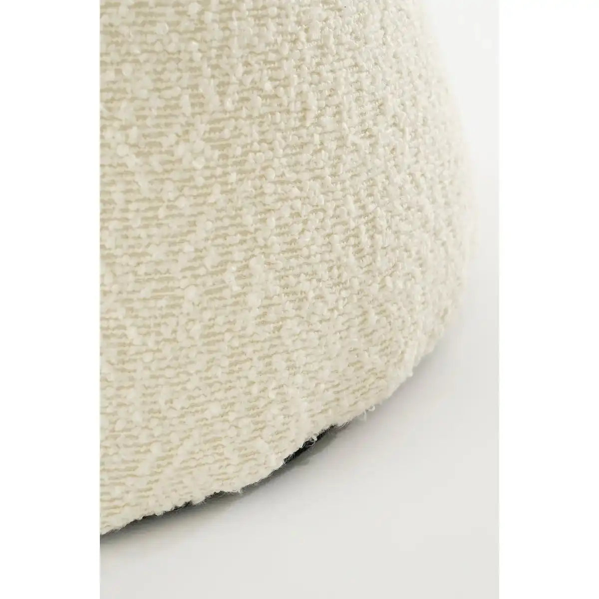 Poef – H46 x Ø49 cm – gebrochenes Weiß - HomeDesign Knaus