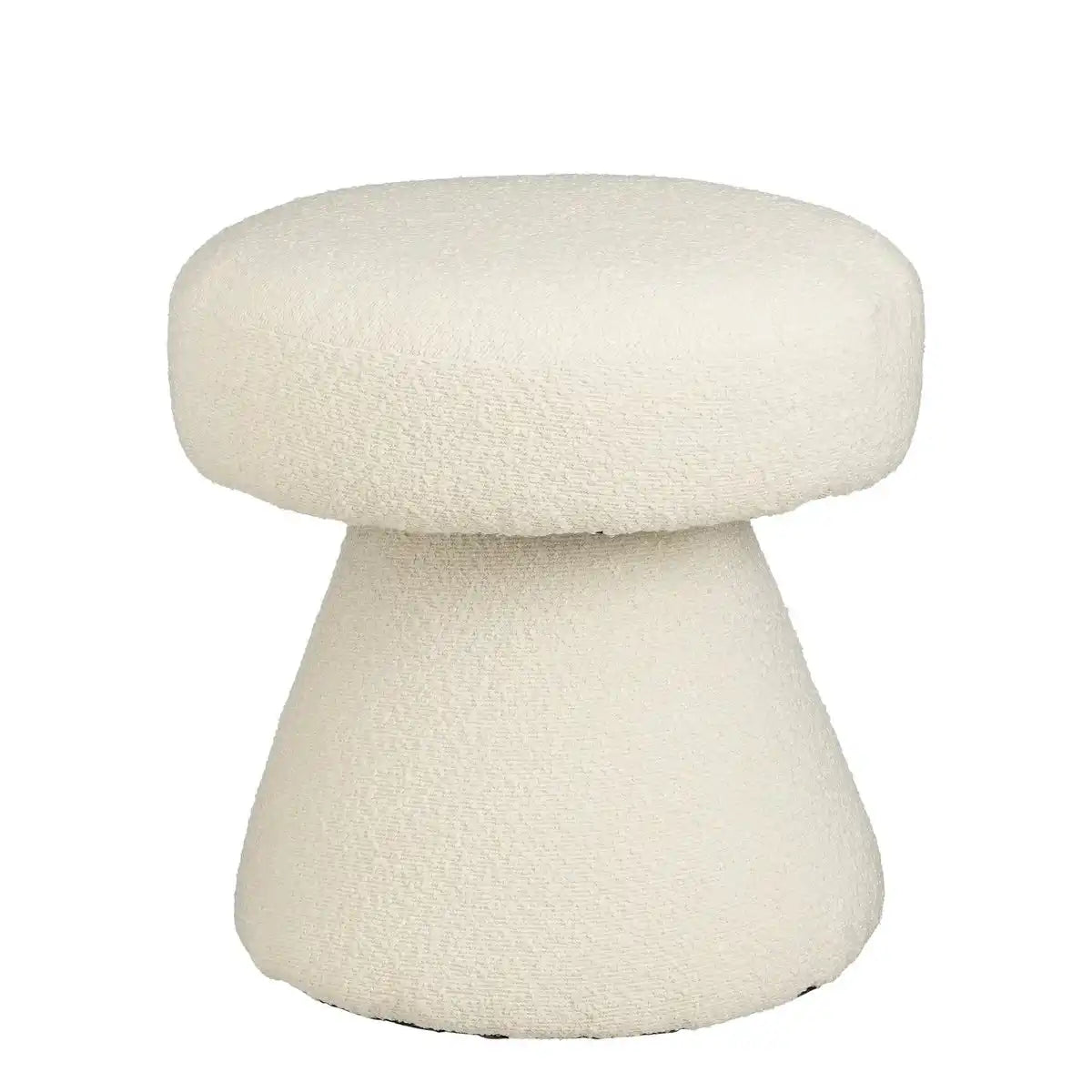 Poef – H46 x Ø49 cm – gebrochenes Weiß - HomeDesign Knaus