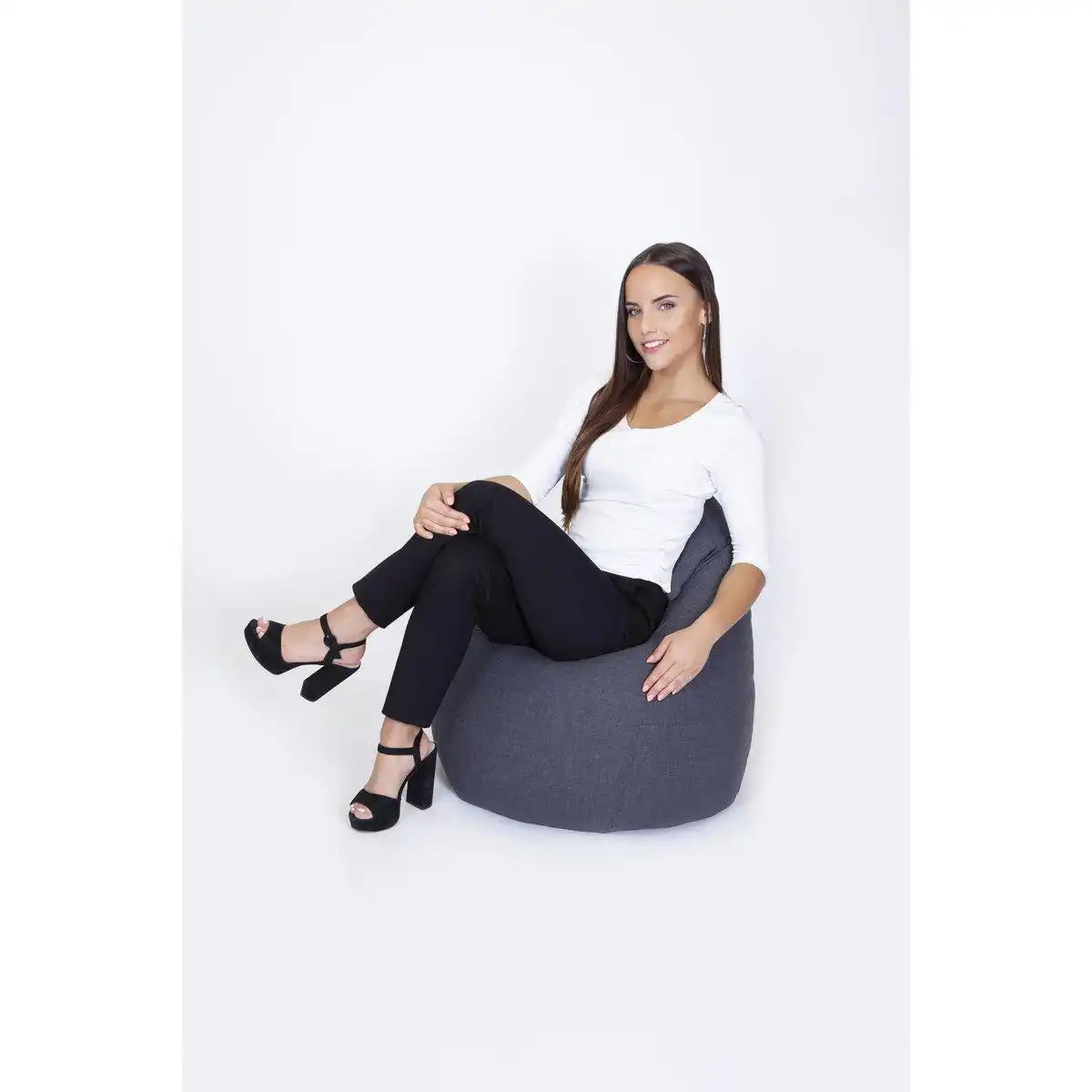 POIRE COTTON TRY ANGLE PRINT - grau - HomeDesign Knaus
