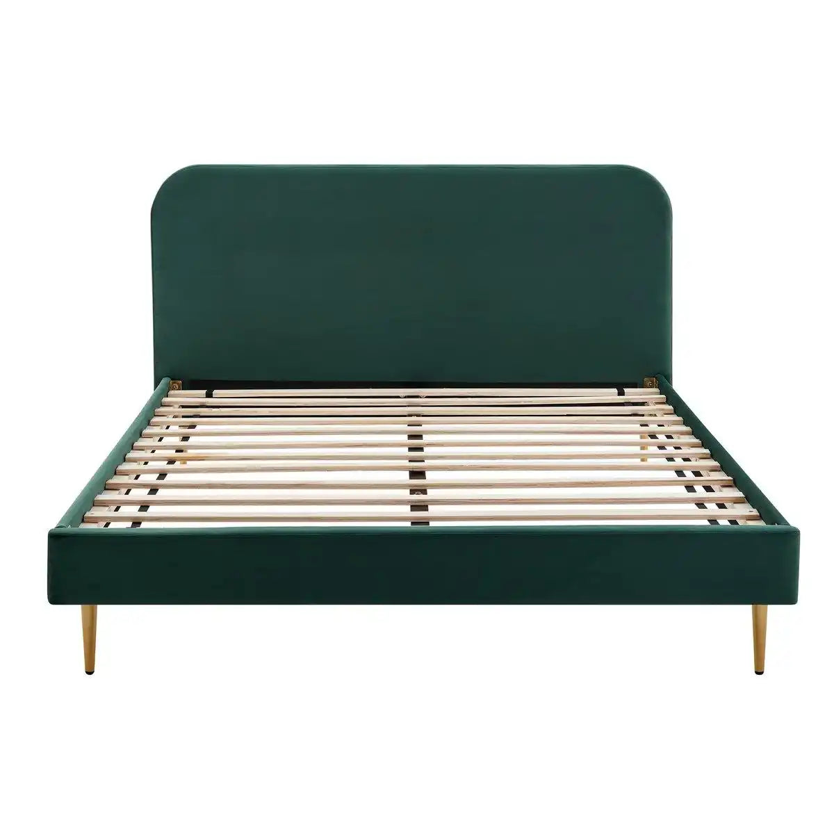 Polsterbett mit Samtbezug Grün 140x200 cm - HomeDesign Knaus