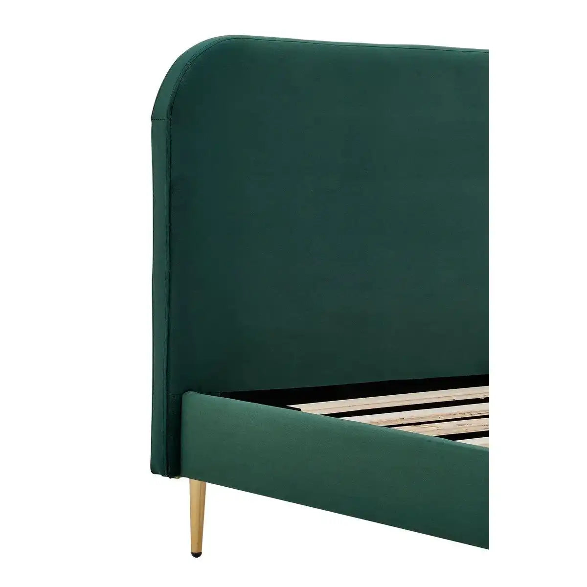 Polsterbett mit Samtbezug Grün 140x200 cm - HomeDesign Knaus
