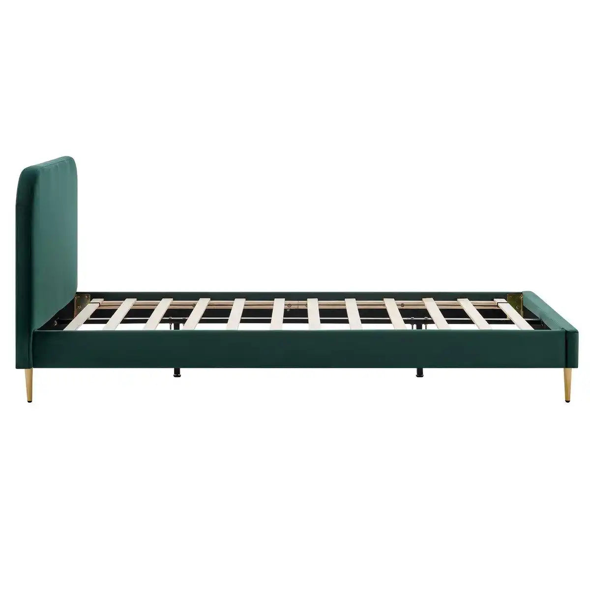 Polsterbett mit Samtbezug Grün 90x200 cm - HomeDesign Knaus