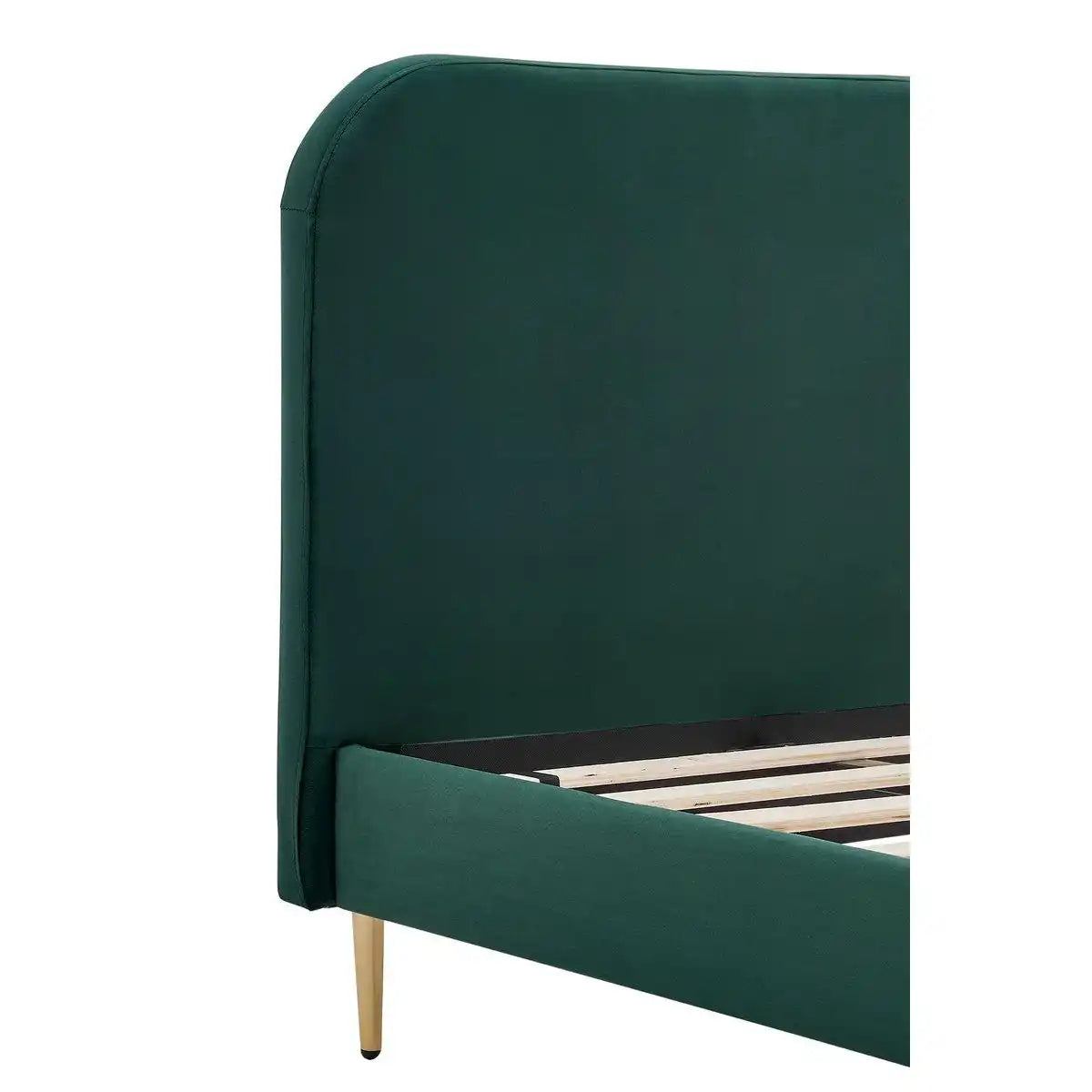 Polsterbett mit Samtbezug Grün 90x200 cm - HomeDesign Knaus