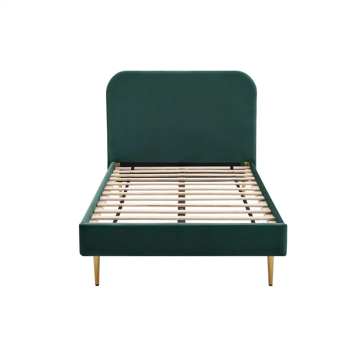 Polsterbett mit Samtbezug Grün 90x200 cm - HomeDesign Knaus