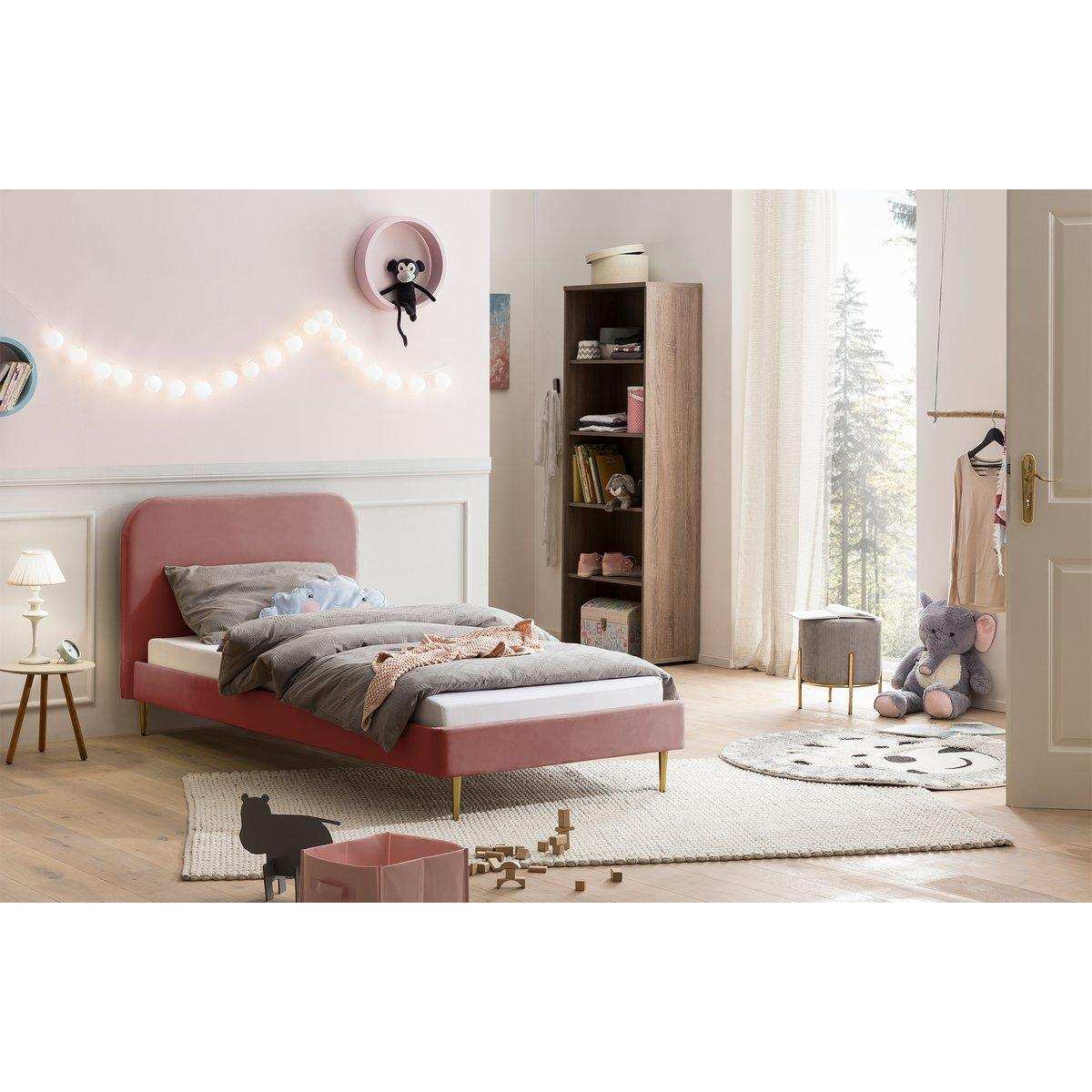 Polsterbett mit Samtbezug Rose 90x200 cm - HomeDesign Knaus