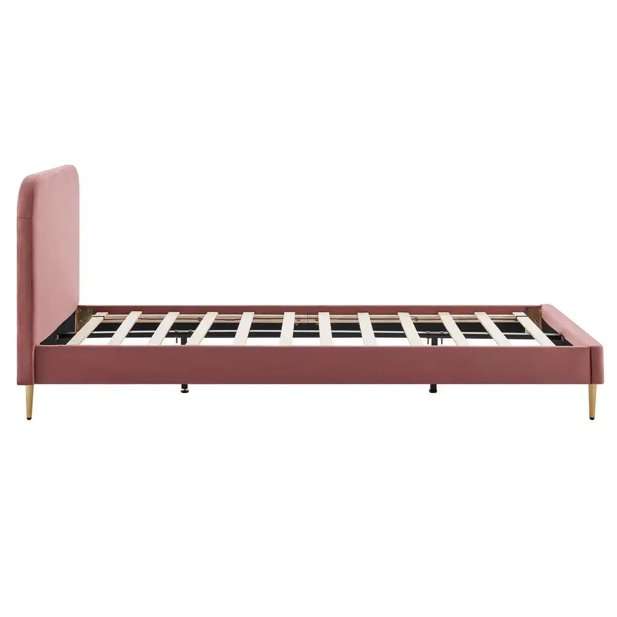 Polsterbett mit Samtbezug Rose 90x200 cm - HomeDesign Knaus