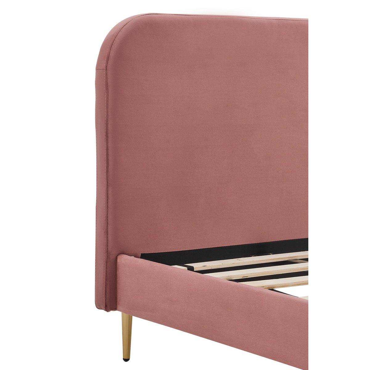 Polsterbett mit Samtbezug Rose 90x200 cm - HomeDesign Knaus