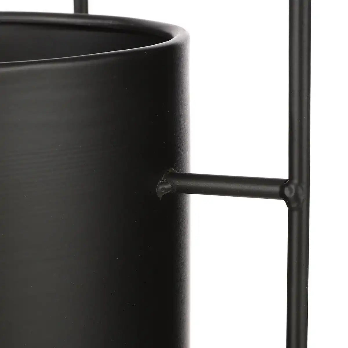 Porte Blumentopf auf Ständer – L20 x B20 x H50 cm – Metall – Schwarz - HomeDesign Knaus