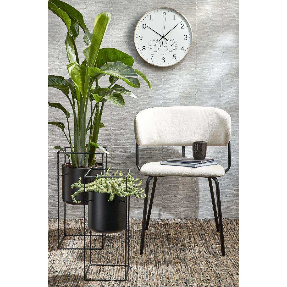 Porte Blumentopf auf Ständer – L20 x B20 x H50 cm – Metall – Schwarz - HomeDesign Knaus