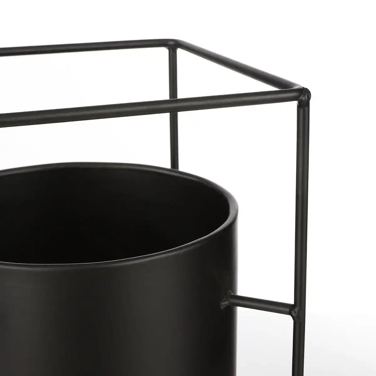 Porte Blumentopf auf Ständer – L20 x B20 x H50 cm – Metall – Schwarz - HomeDesign Knaus