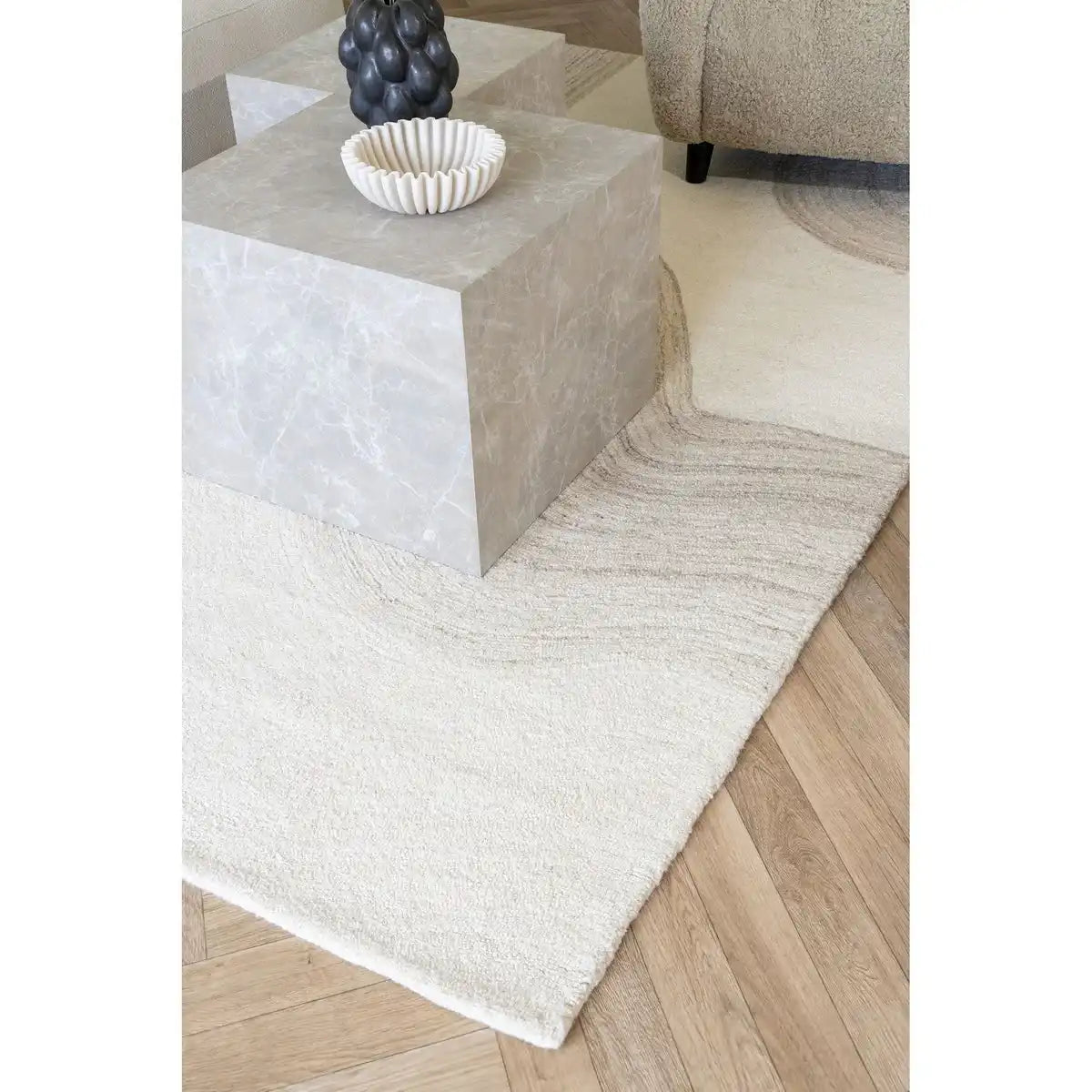 Prager Couchtisch-Set – Beige, Marmoroptik, MDF, Dekorpapier, 2er-Set - HomeDesign Knaus