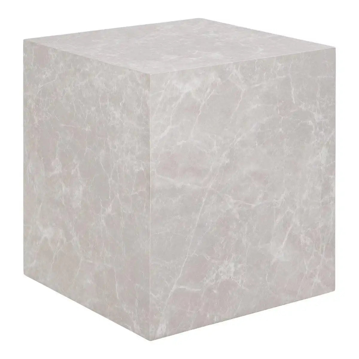 Prague Beistelltisch - Beistelltisch, Marmoroptik, beige 40x40x45 cm - HomeDesign Knaus