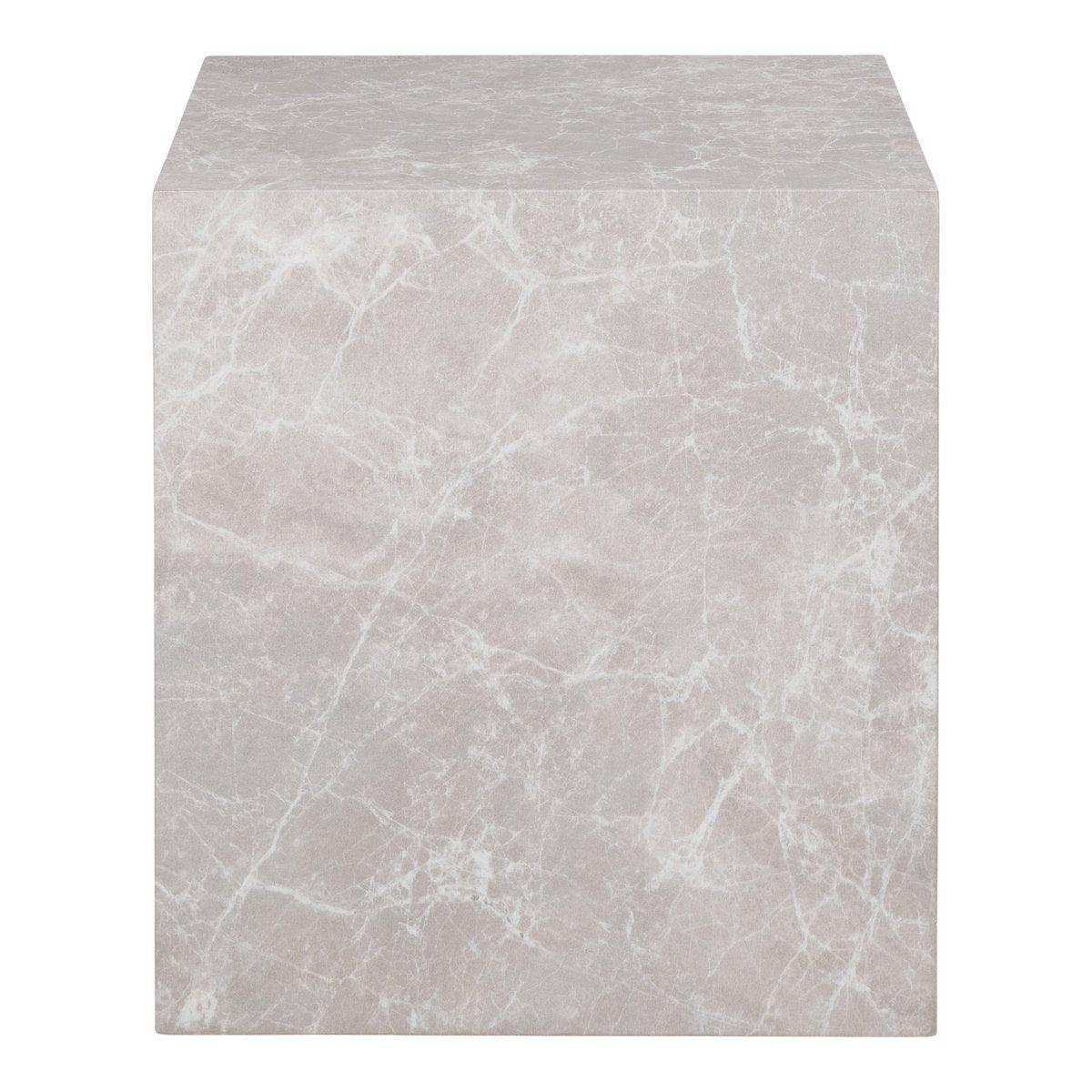 Prague Beistelltisch - Beistelltisch, Marmoroptik, beige 40x40x45 cm - HomeDesign Knaus