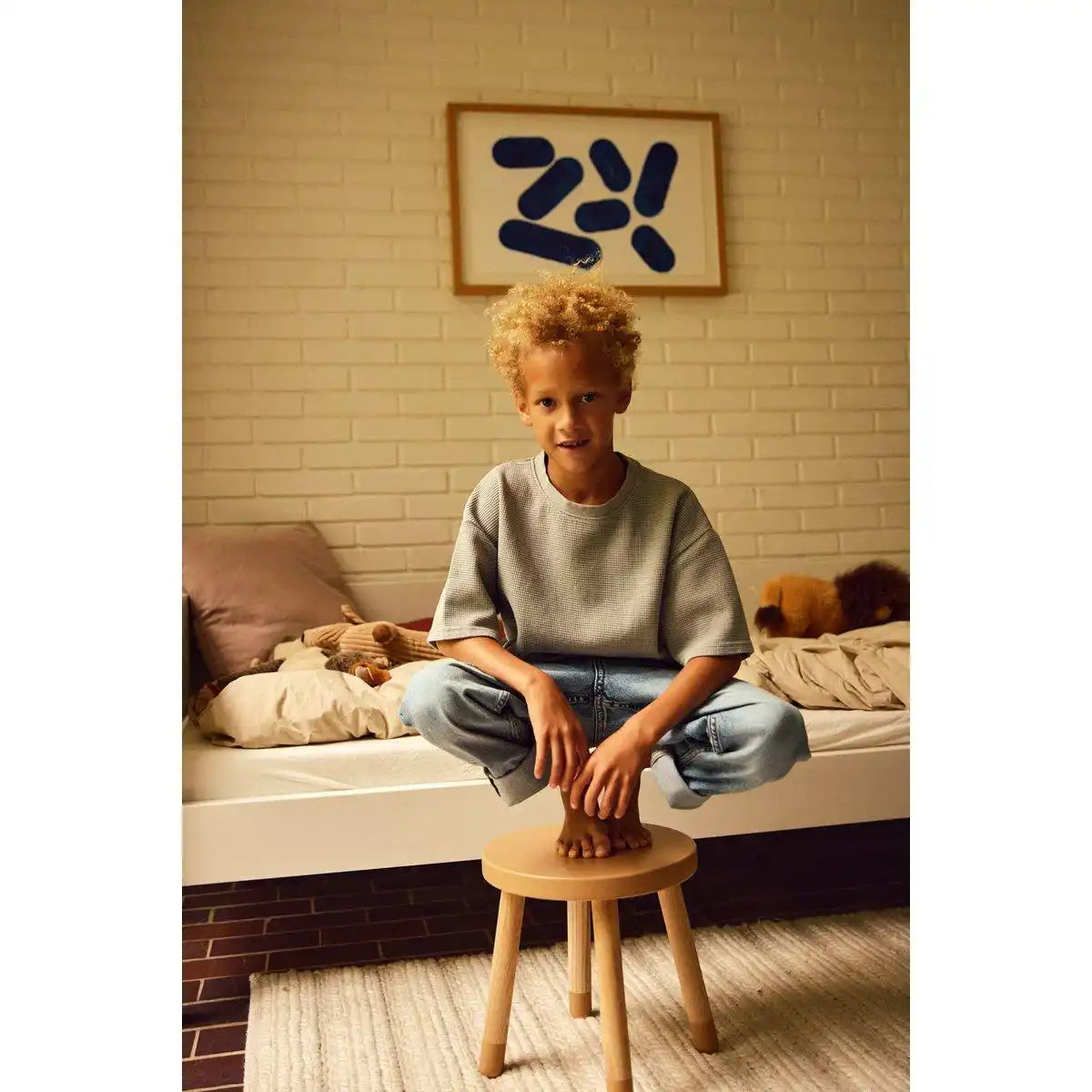 Punkte Kinderhocker, blauer Himmel - HomeDesign Knaus