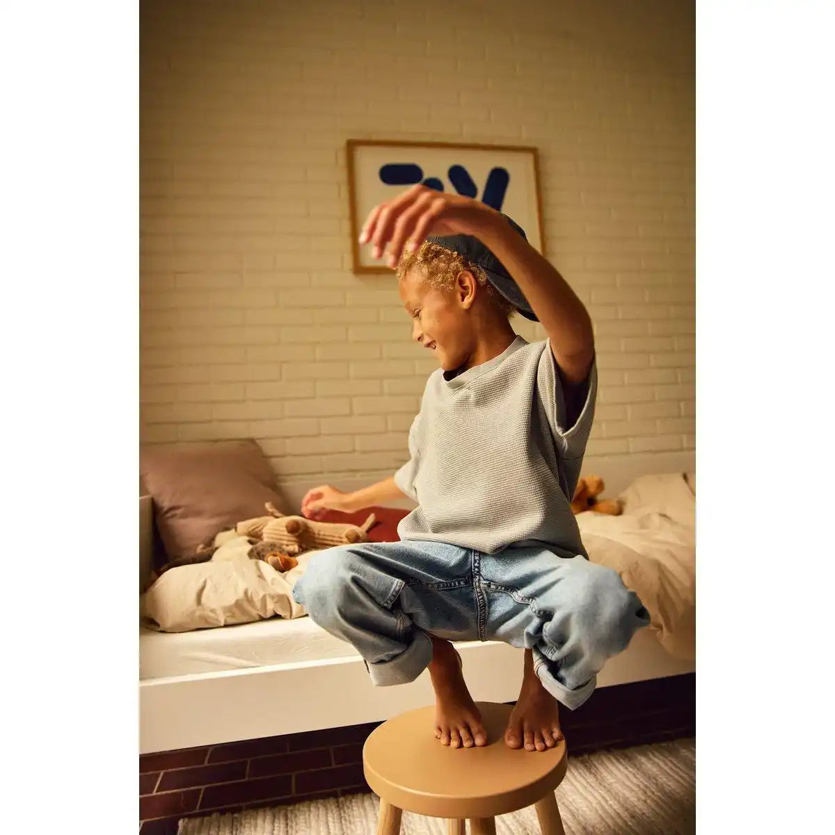Punkte Kinderhocker, blauer Himmel - HomeDesign Knaus