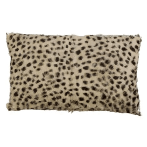 2er Set Echtfell Kissen Ziege Gepard 30x50cm