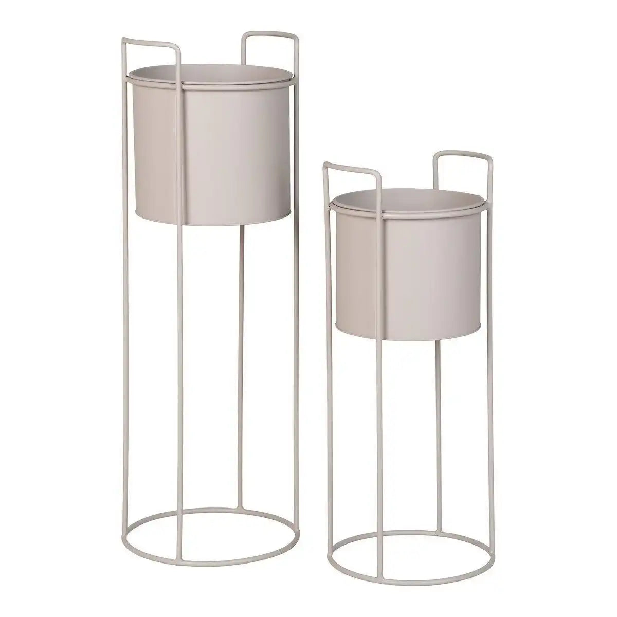 Rabo Flower Stand - Blumenständer, Stahl, Sand, 2er-Set - HomeDesign Knaus