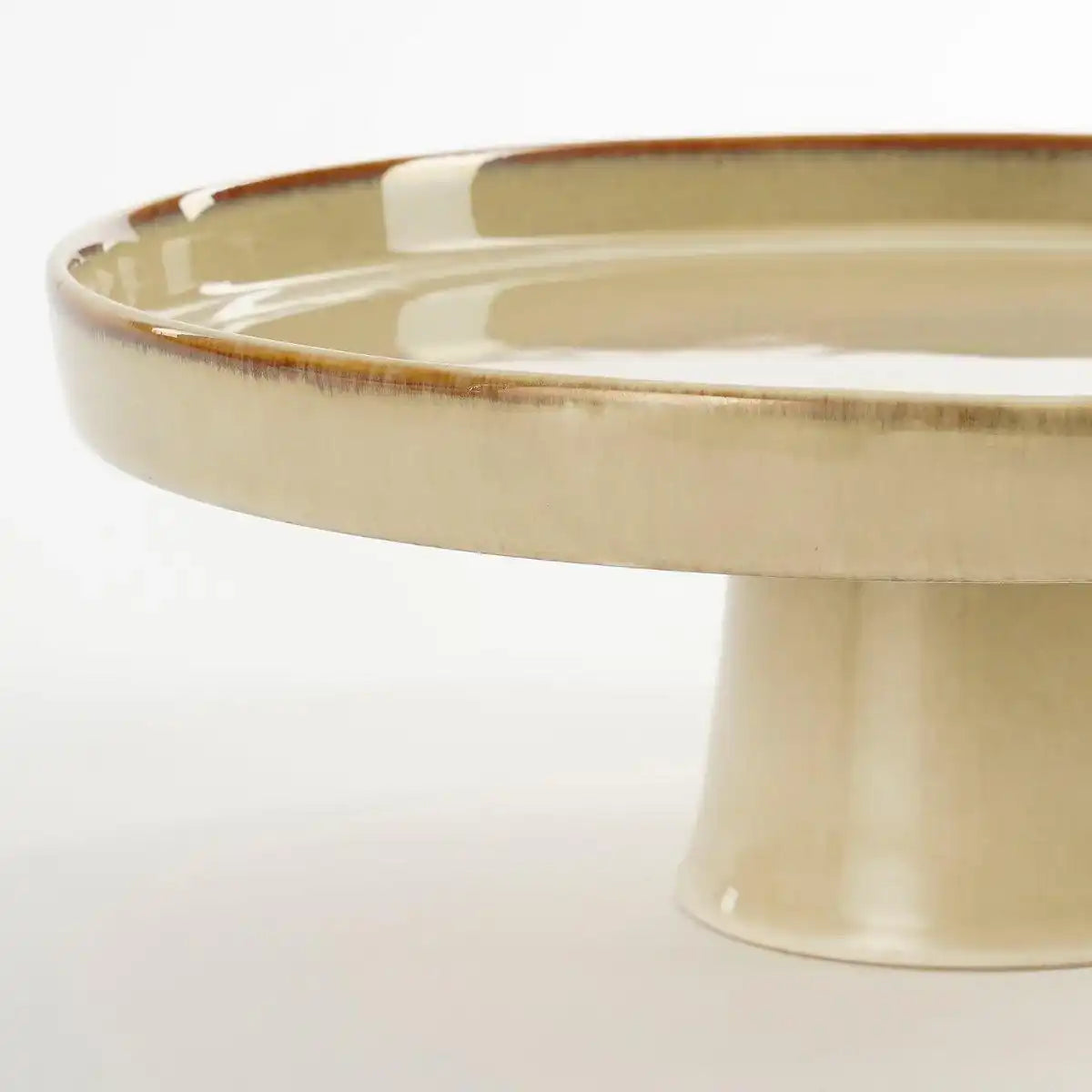 Racco Kuchenständer – H11 x Ø28 cm – Steinzeug – Beige - HomeDesign Knaus