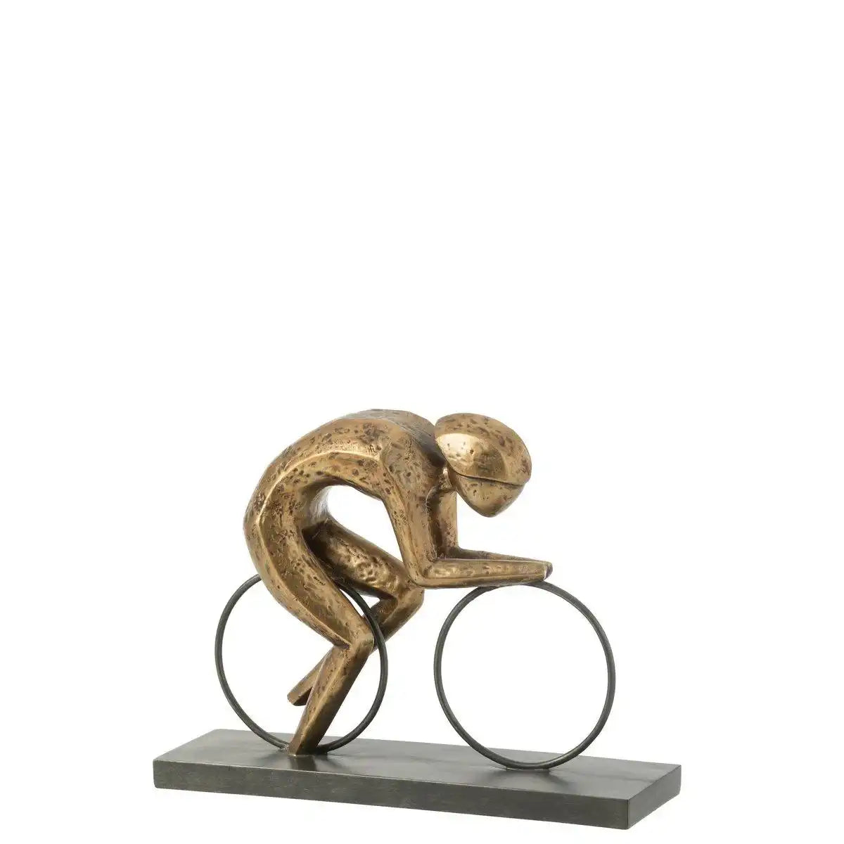 „Radfahrer zu Fuß“, Gold, Großformat - HomeDesign Knaus