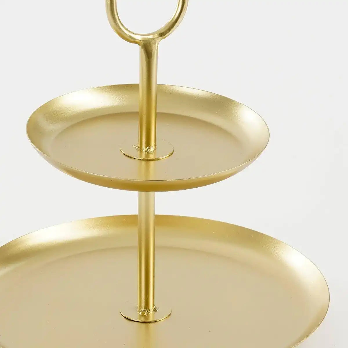 Rama Etagere 2 Ebenen – L28 x B28 x H36 cm – Metall – Gold - HomeDesign Knaus
