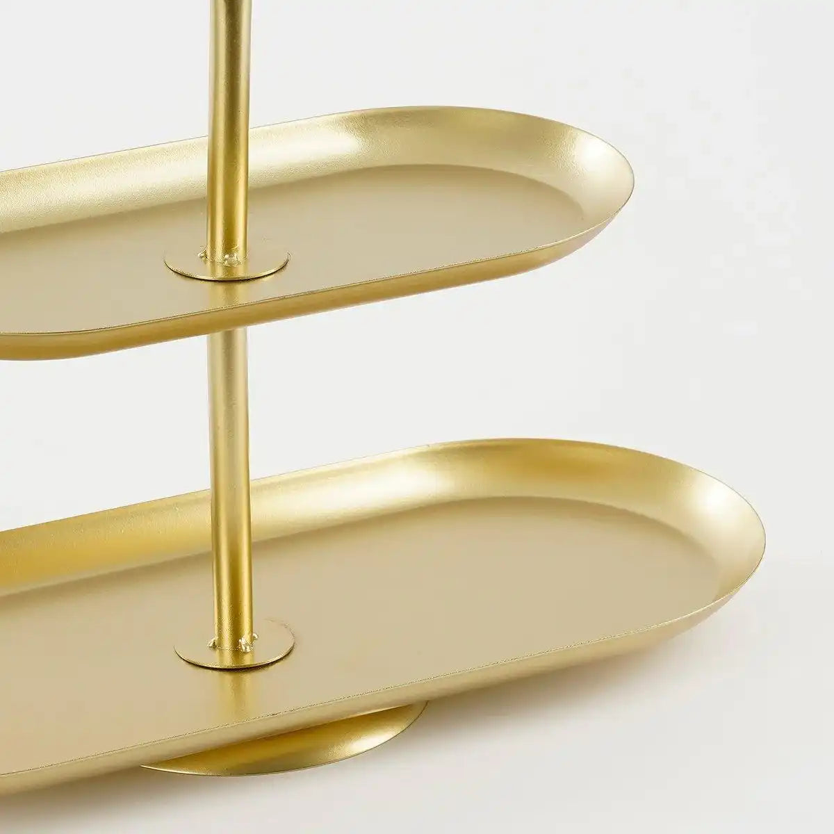 Rama Etagere 2 Ebenen – L38 x B17 x H37 cm – Metall – Gold - HomeDesign Knaus