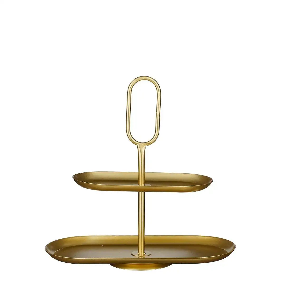Rama Etagere 2 Ebenen – L38 x B17 x H37 cm – Metall – Gold - HomeDesign Knaus