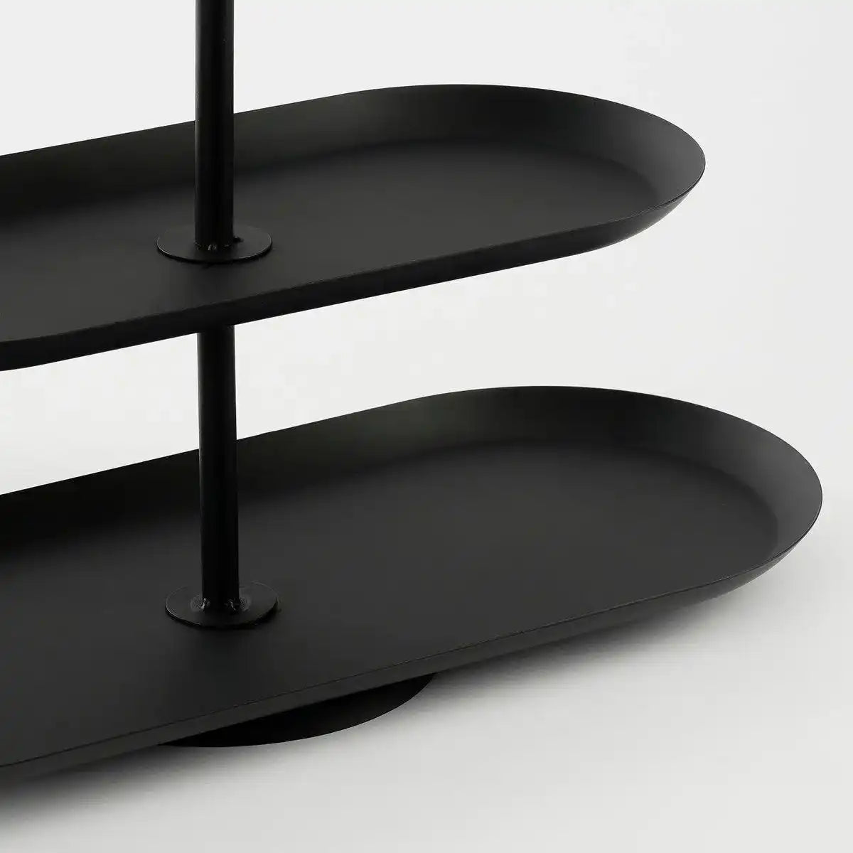 Rama Etagere 2 Lugs - L38 x B17 x H37 cm - Metall - Schwarz - HomeDesign Knaus