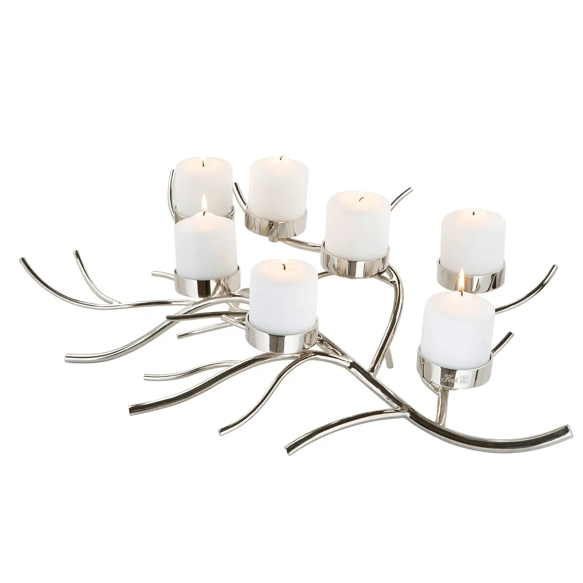 Ramus Kranz Teelichthalter Chrom Unikat Kerzenständer 80cm Universal - HomeDesign Knaus