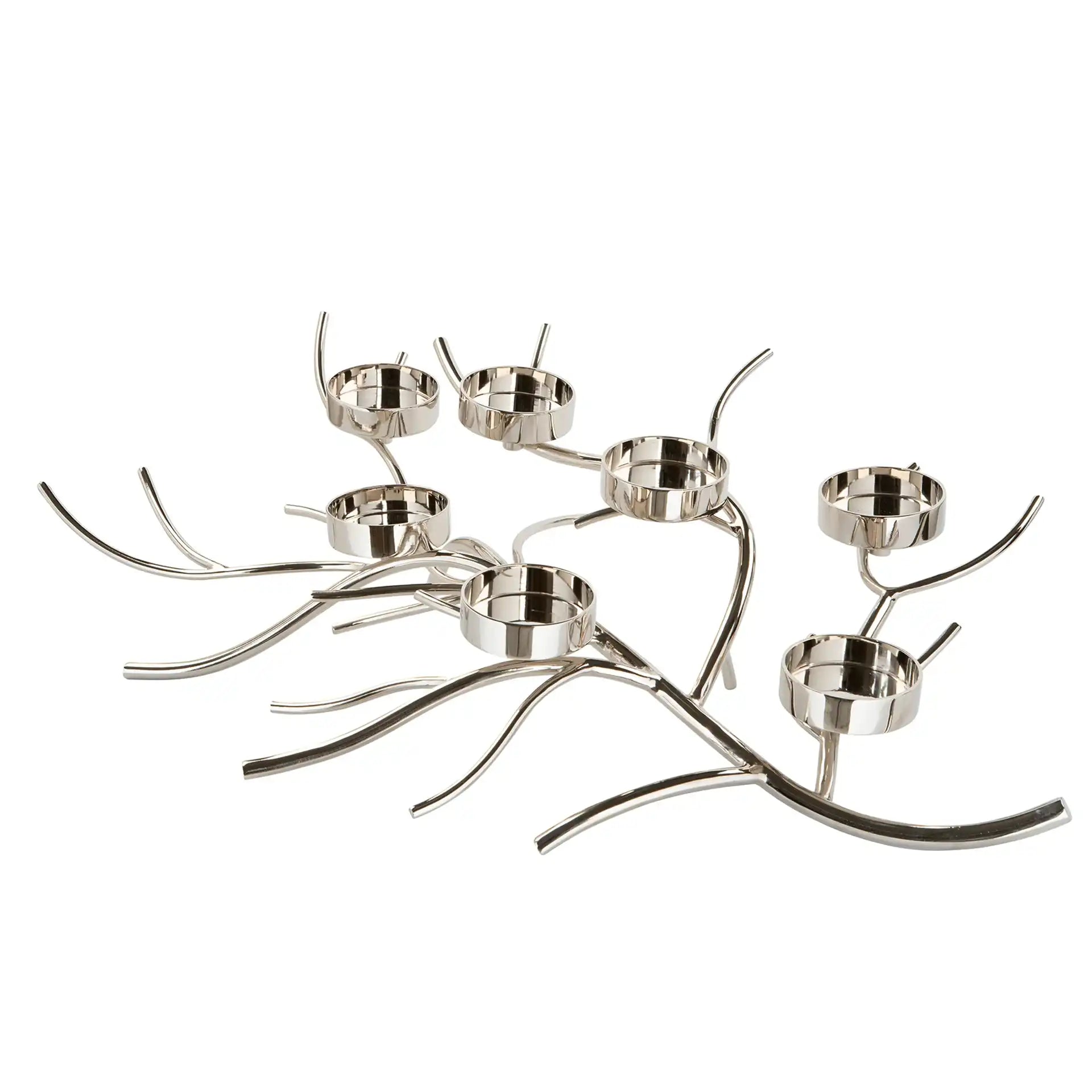 Ramus Kranz Teelichthalter Chrom Unikat Kerzenständer 80cm Universal - HomeDesign Knaus