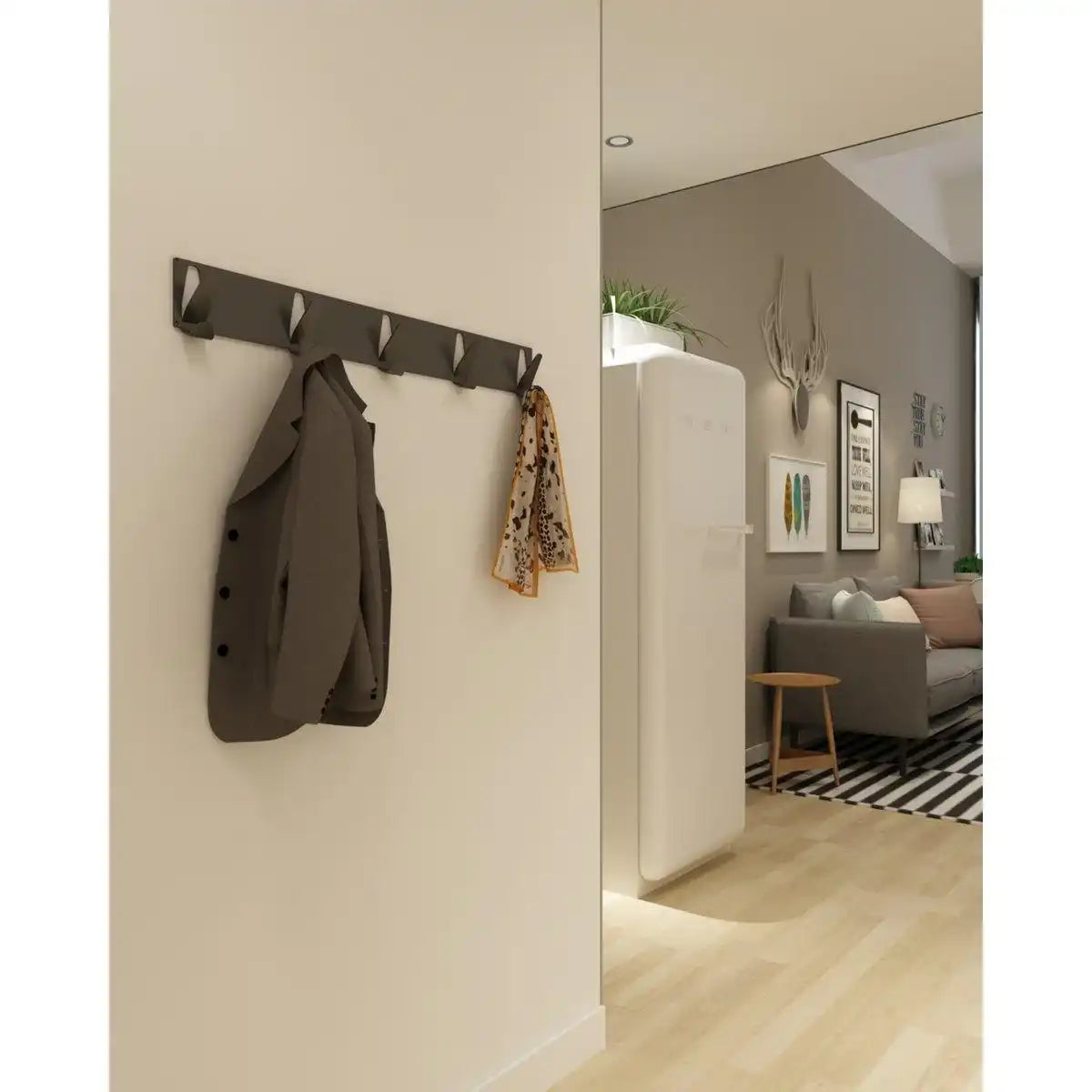 Raw XL Five Industrial Wandgarderobe Garderobenleiste 10 Kleiderhacken - HomeDesign Knaus