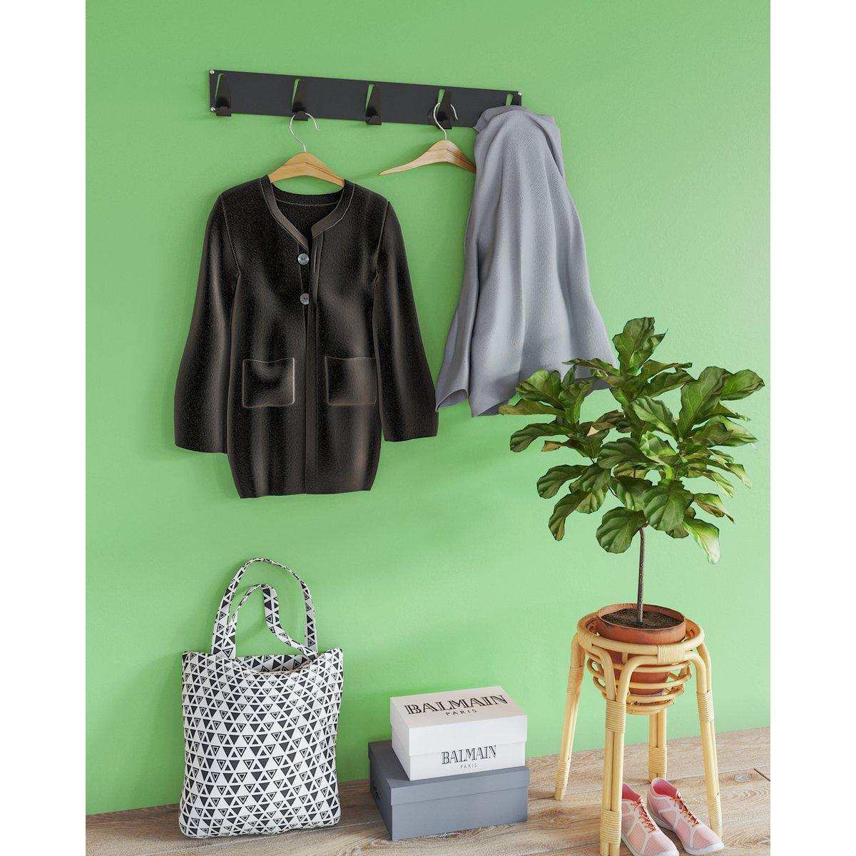 Raw XL Five Industrial Wandgarderobe Garderobenleiste 10 Kleiderhacken - HomeDesign Knaus