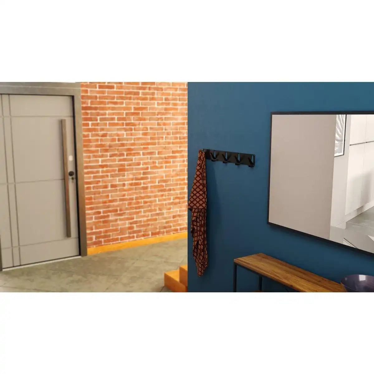 Raw XL Five Industrial Wandgarderobe Garderobenleiste 10 Kleiderhacken - HomeDesign Knaus