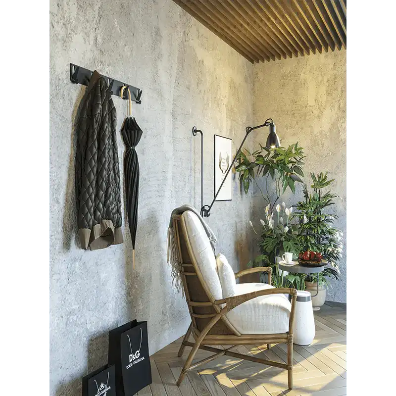 Raw XL Five Industrial Wandgarderobe Garderobenleiste 10 Kleiderhacken - HomeDesign Knaus