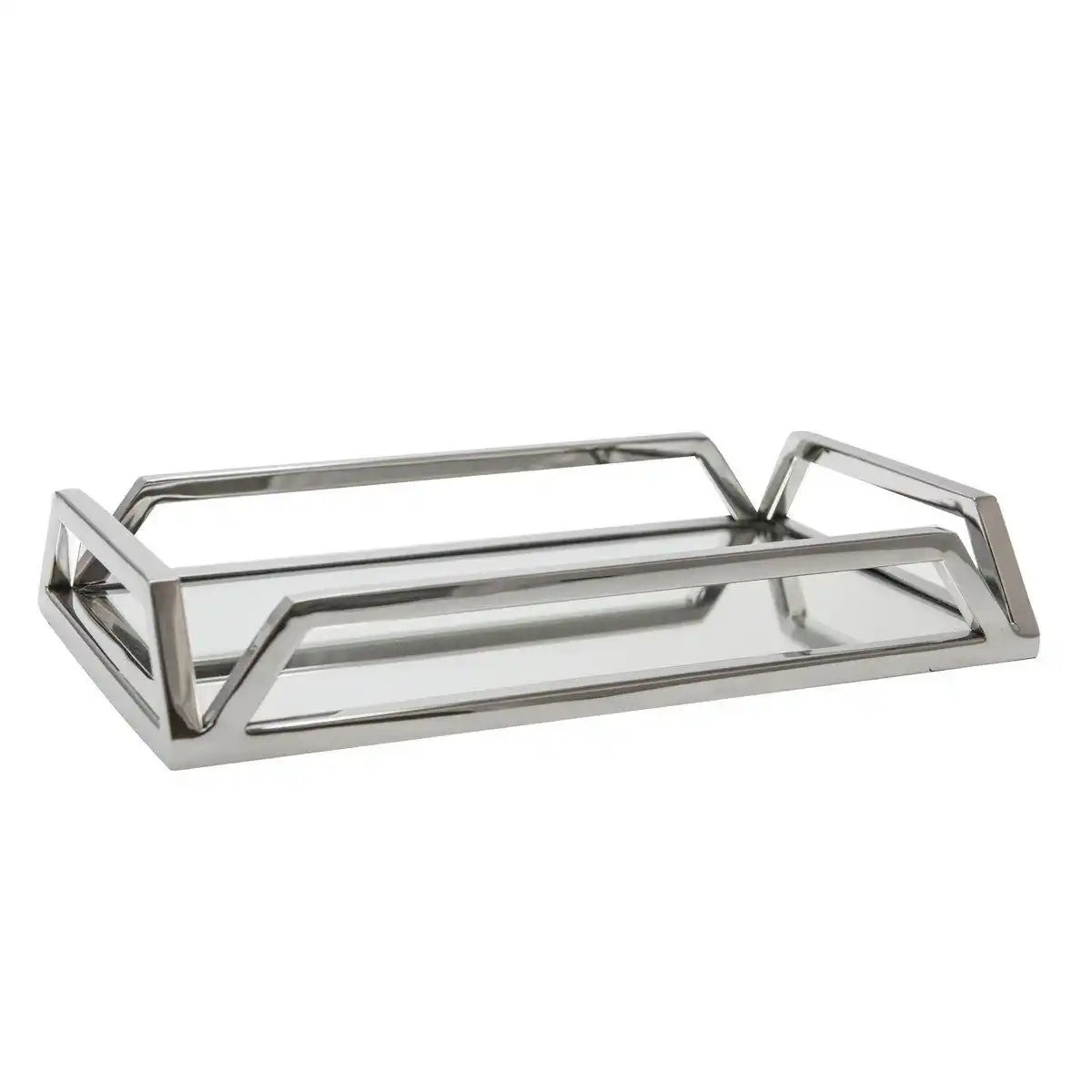 RECHTECKIGES SILBERSPIEGELTABLETT 56x36x5CM - HomeDesign Knaus