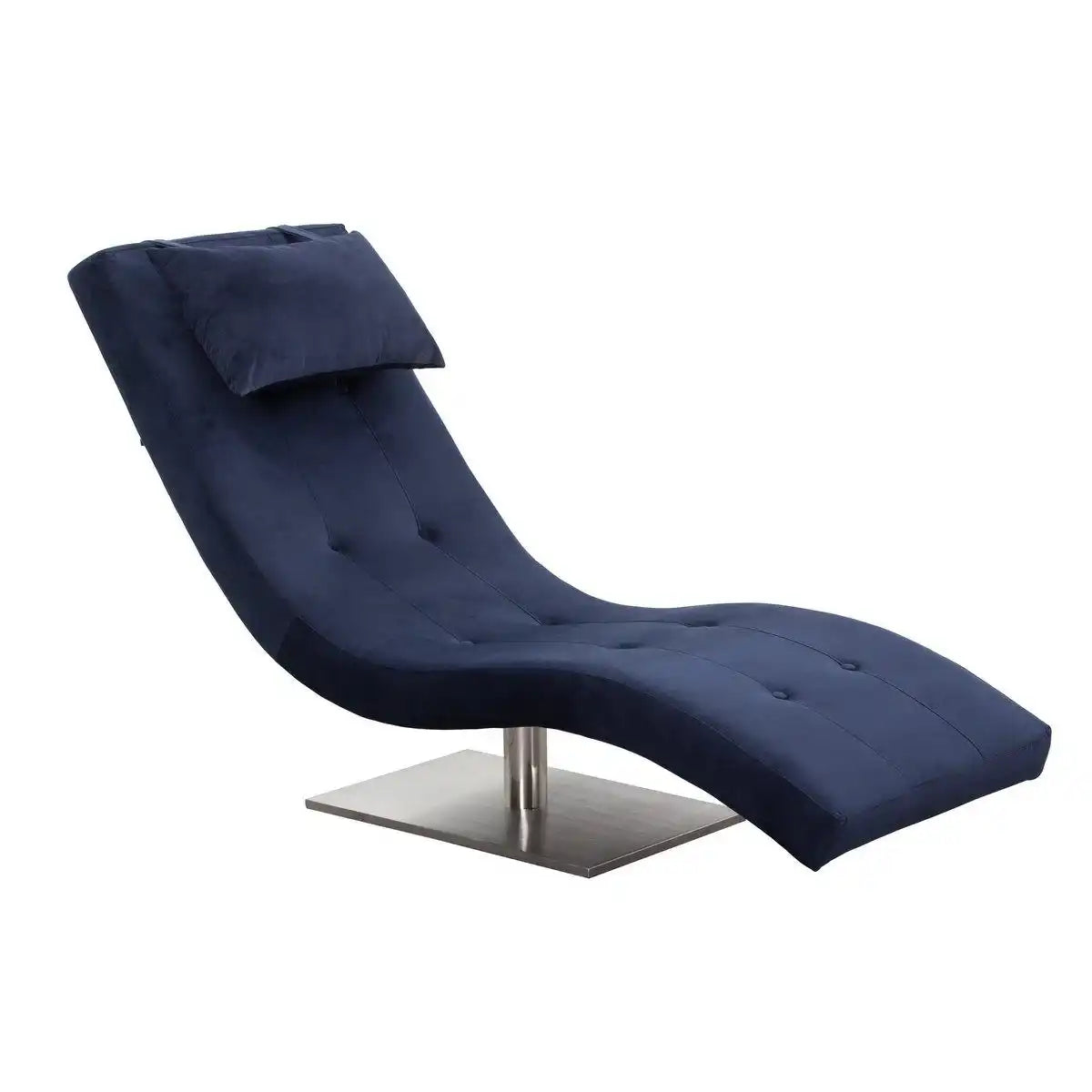 Relaxliege Samt blau - HomeDesign Knaus