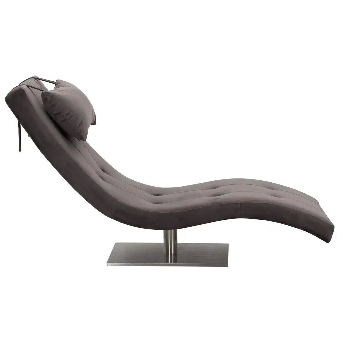 Relaxliege Samt grau - HomeDesign Knaus