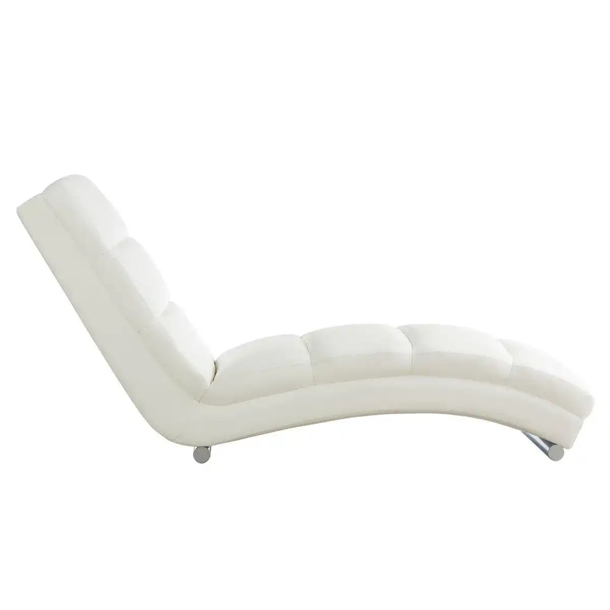 Relaxliege weiß Kunstleder-Optik - HomeDesign Knaus
