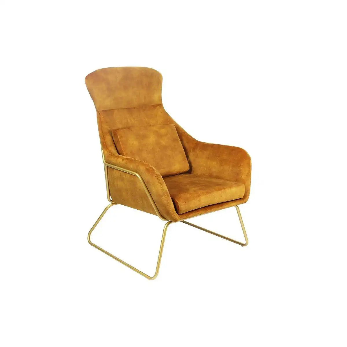 Relaxsessel aus Samtvelours Gold - HomeDesign Knaus